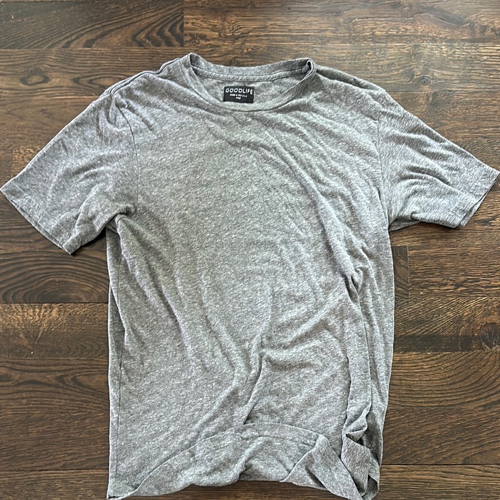Goodlife Gray Short Sleeve Tee Classic Crew Neck